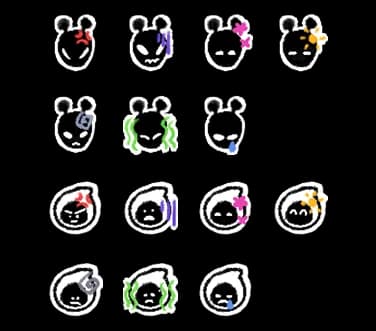 Emotion icons for both players