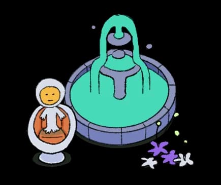 Fountain and alien art