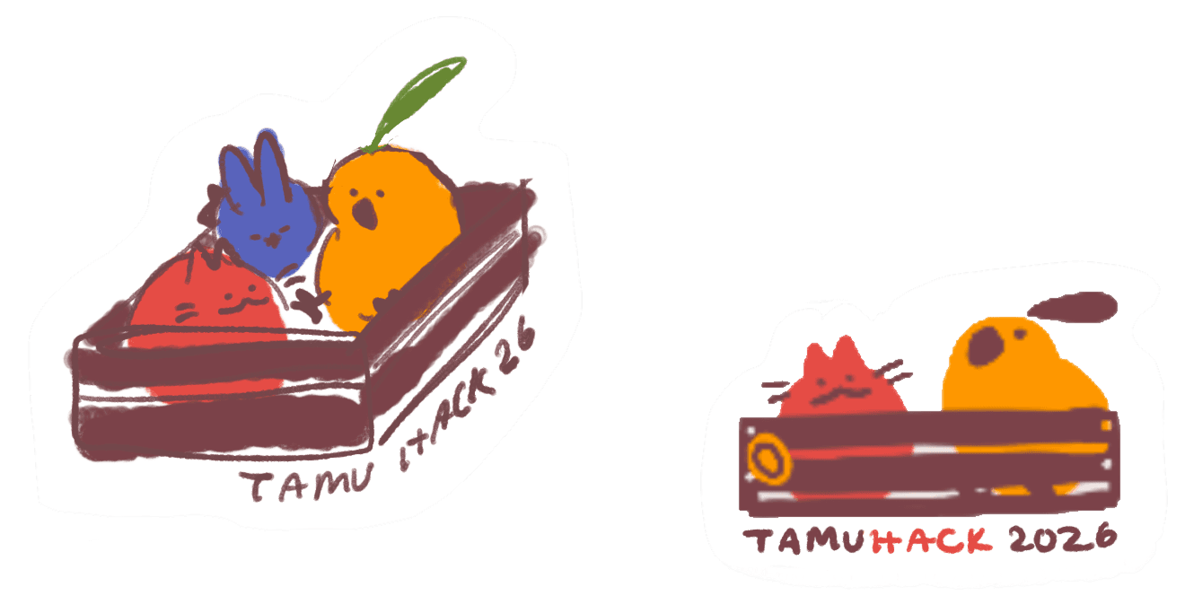 Sketches of stickers of crates with fruit animals inside